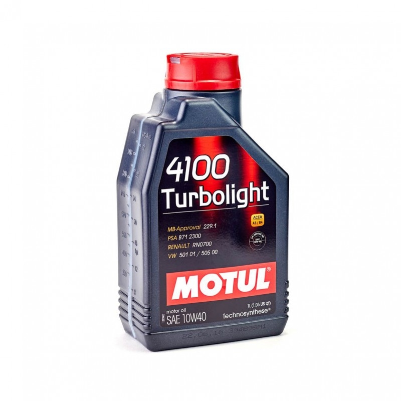 

Моторное масло MOTUL 4100 TURBOLIGHT 10W40 (1л) VN Technosynthese, 4100 TURBOLIGHT 10W40 1L VN