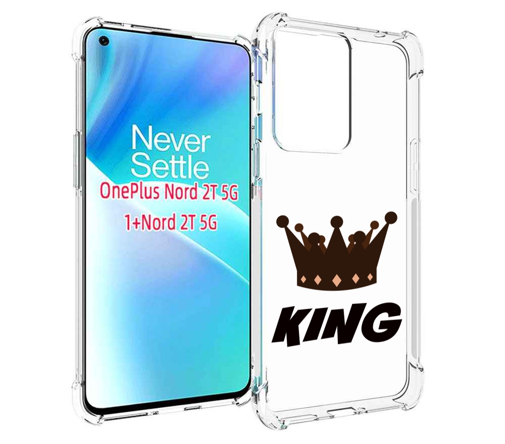 

Чехол MyPads корона-короля-черный для OnePlus Nord 2T, Прозрачный, Tocco
