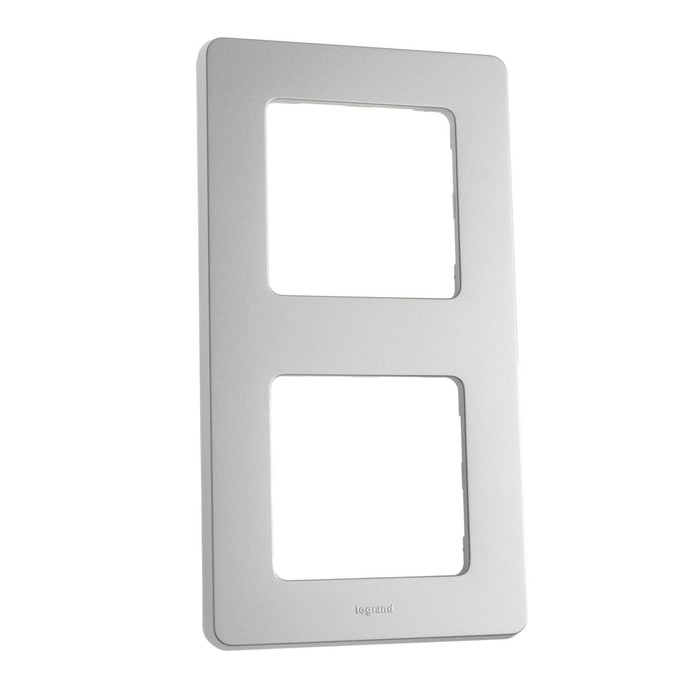 

Рамка Legrand INSPIRIA, 2 пост, Алюминий, Серебристый