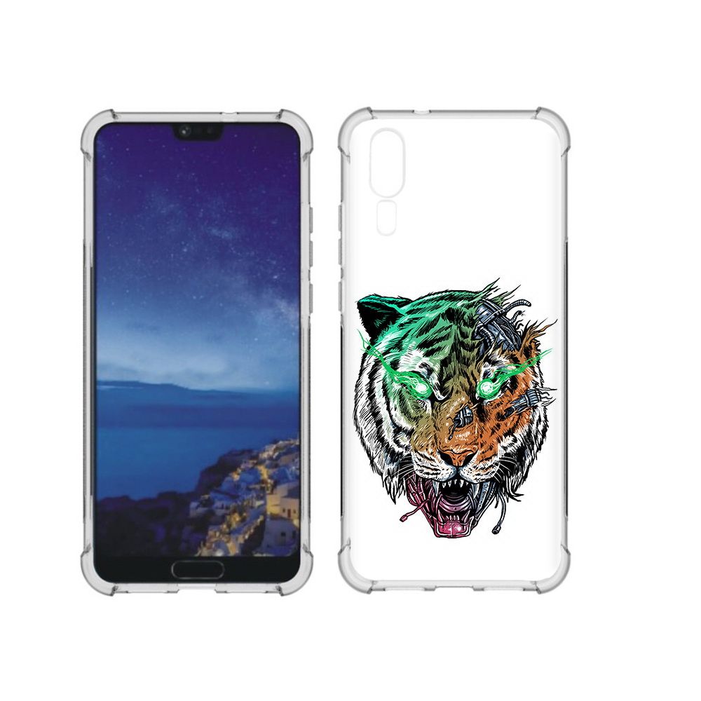 

Чехол MyPads Tocco для Huawei P20 робо-тигр (PT108006.52.584), Прозрачный, Tocco