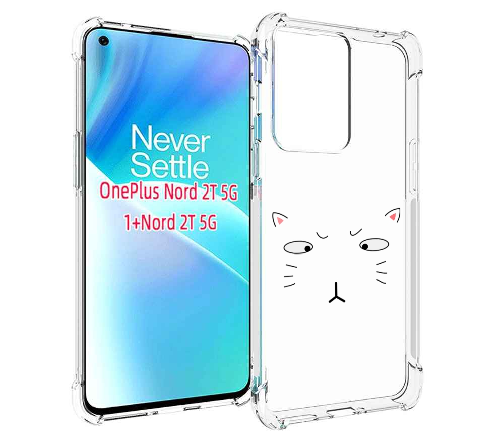 

Чехол MyPads кот-части-лица для OnePlus Nord 2T, Прозрачный, Tocco