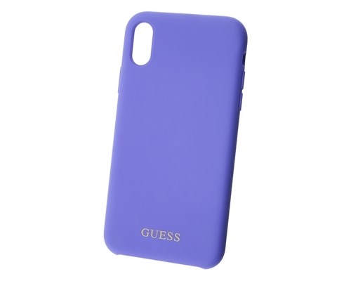 фото Чехол guess silicone collection gold logo purple для apple iphone xr