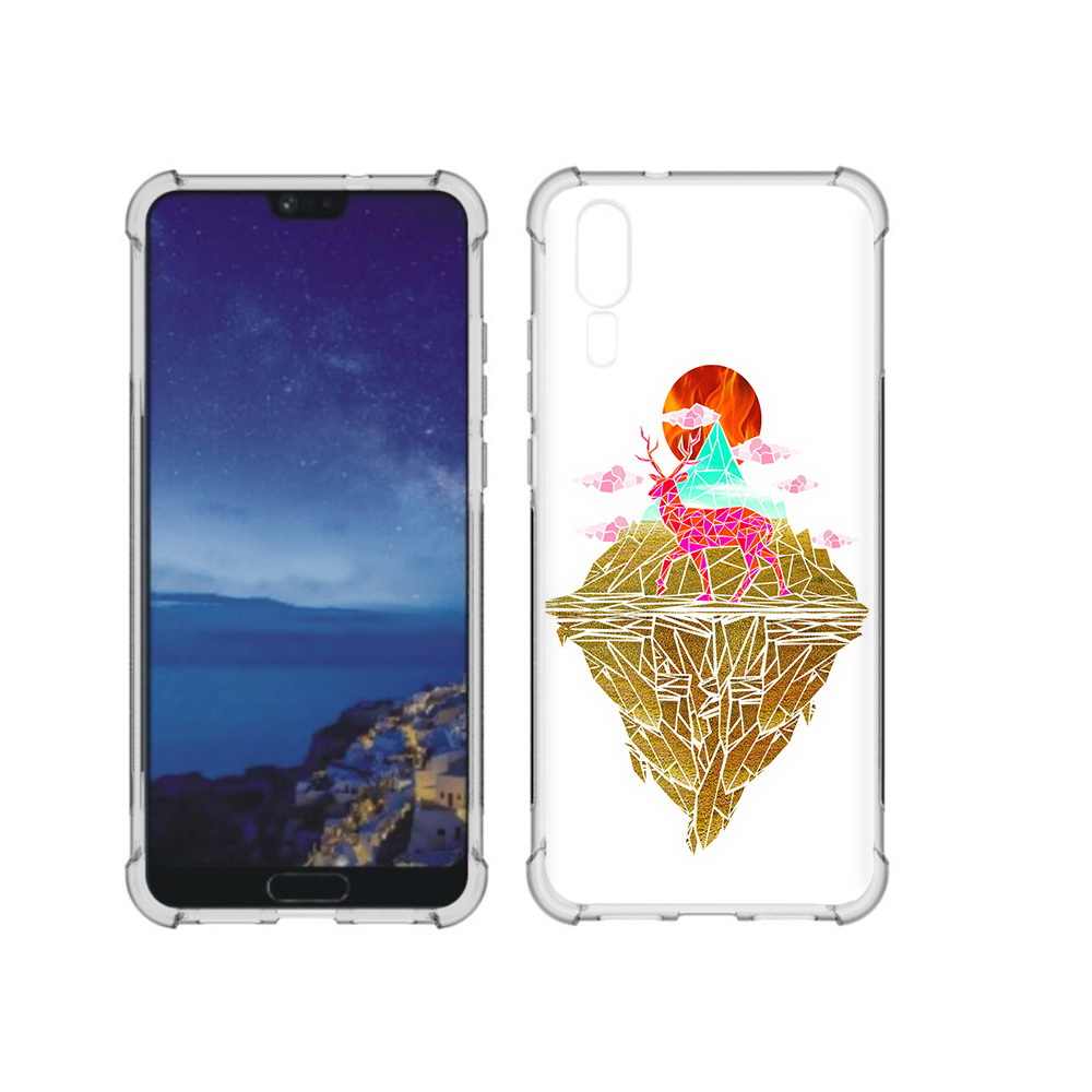 

Чехол MyPads Tocco для Huawei P20 розовый олень абстракция (PT108006.52.586), Прозрачный, Tocco