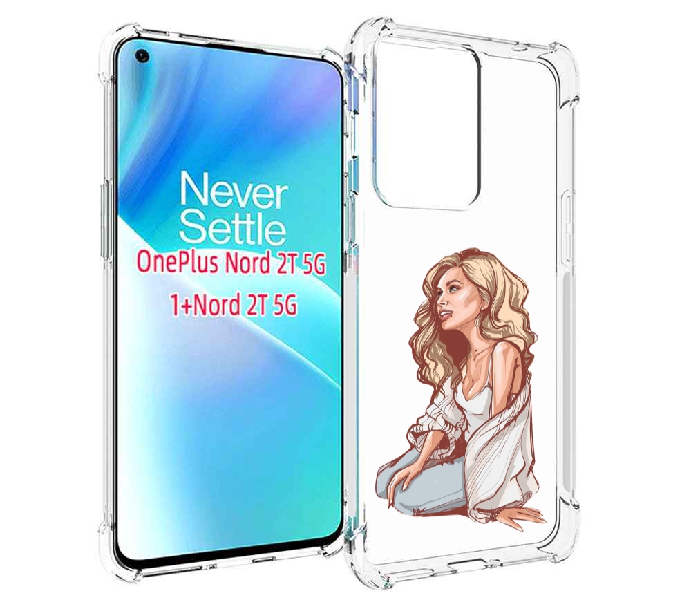 

Чехол MyPads красивая-девушка-в-белом женский для OnePlus Nord 2T, Прозрачный, Tocco