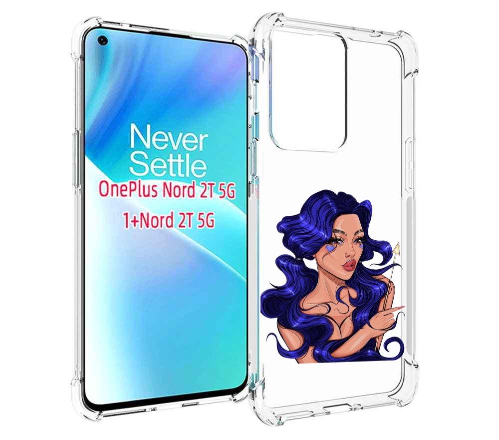 

Чехол MyPads красивая-девушка-с-синими-волосами женский для OnePlus Nord 2T, Прозрачный, Tocco