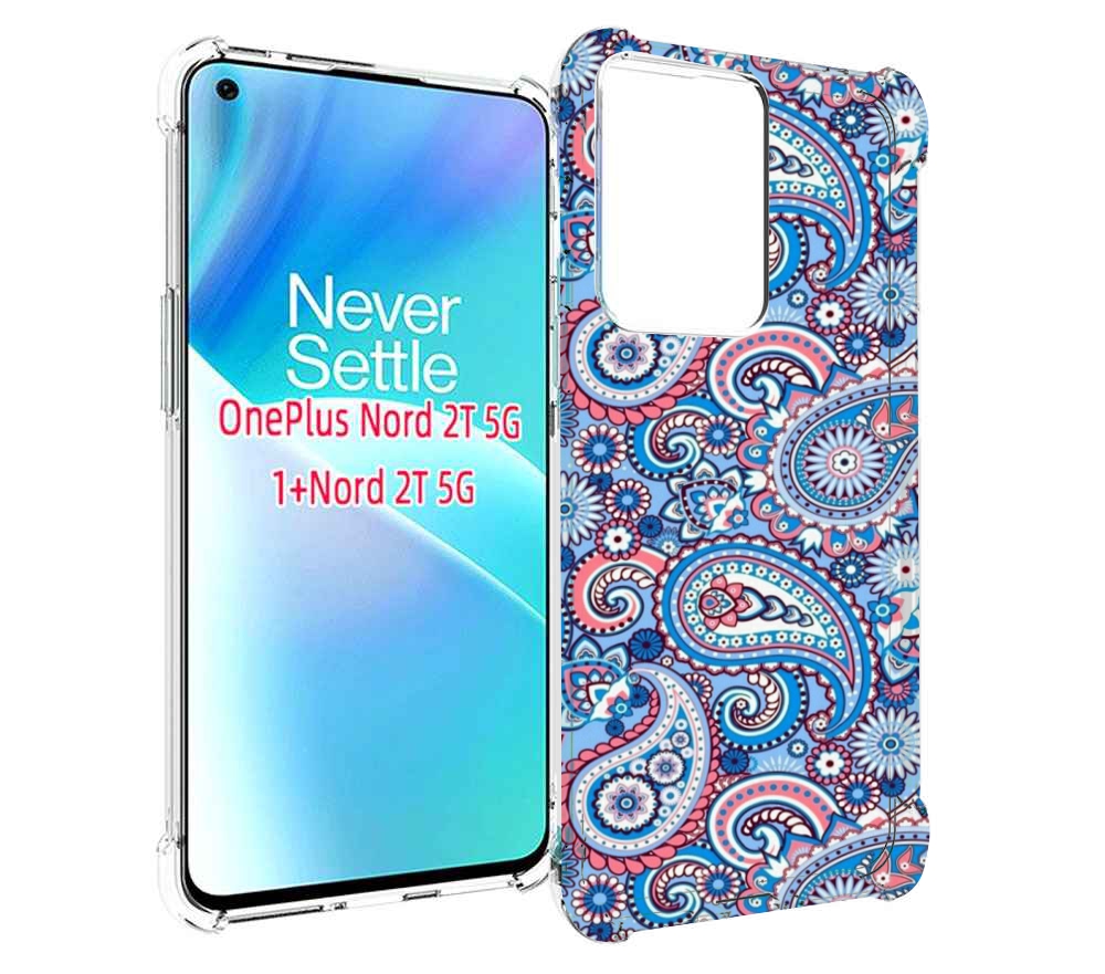 

Чехол MyPads красивый голубой арнамент для OnePlus Nord 2T, Прозрачный, Tocco
