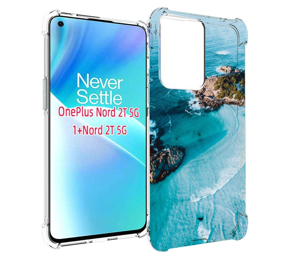 

Чехол MyPads красивый голубой залив для OnePlus Nord 2T, Прозрачный, Tocco
