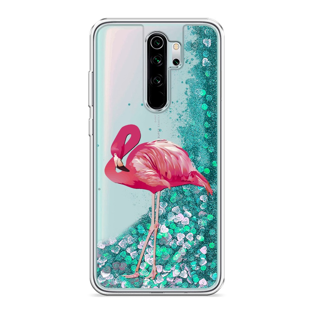 

Жидкий чехол с блестками "Застенчивый фламинго" на Xiaomi Redmi Note 8 Pro, 36695-1