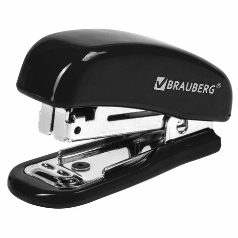 

Степлер №10 МИНИ Brauberg Classic, до 12 листов, с антистеплером, черный, 222544, 8 шт