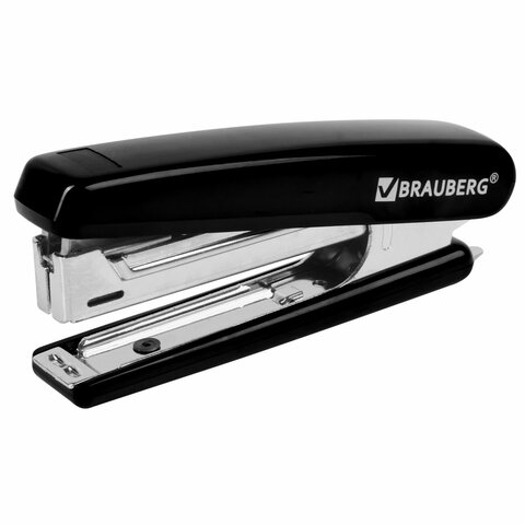 

Степлер №10 Brauberg Classic, до 12 листов, с антистеплером, черный, 222545, 3 шт