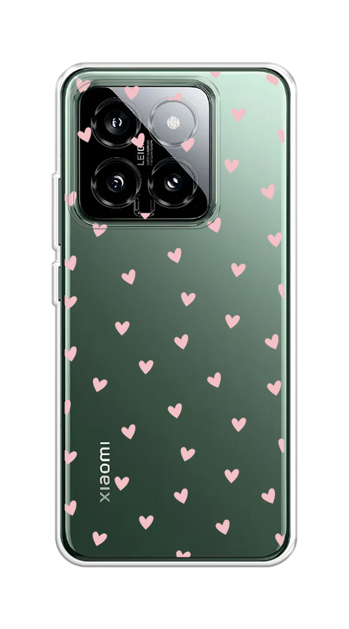 

Чехол на Xiaomi 14 "Розовые сердечки паттерн", Розовый;прозрачный, 320350-1