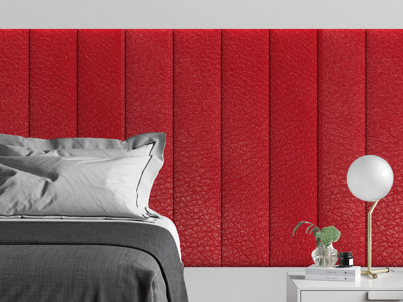 

Мягкое изголовье кровати Eco Leather Red 20х100 см 1 шт., Красный