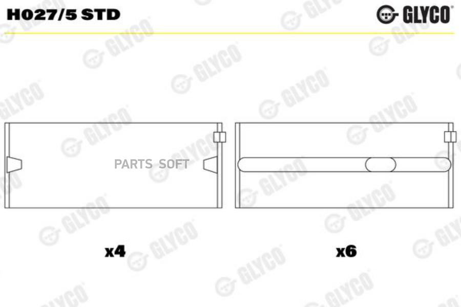 

Fh027/5 std_вкладыши коренные к-кт std 5 audi 80/a4, vw golf/passat 1.6-2.0 82>