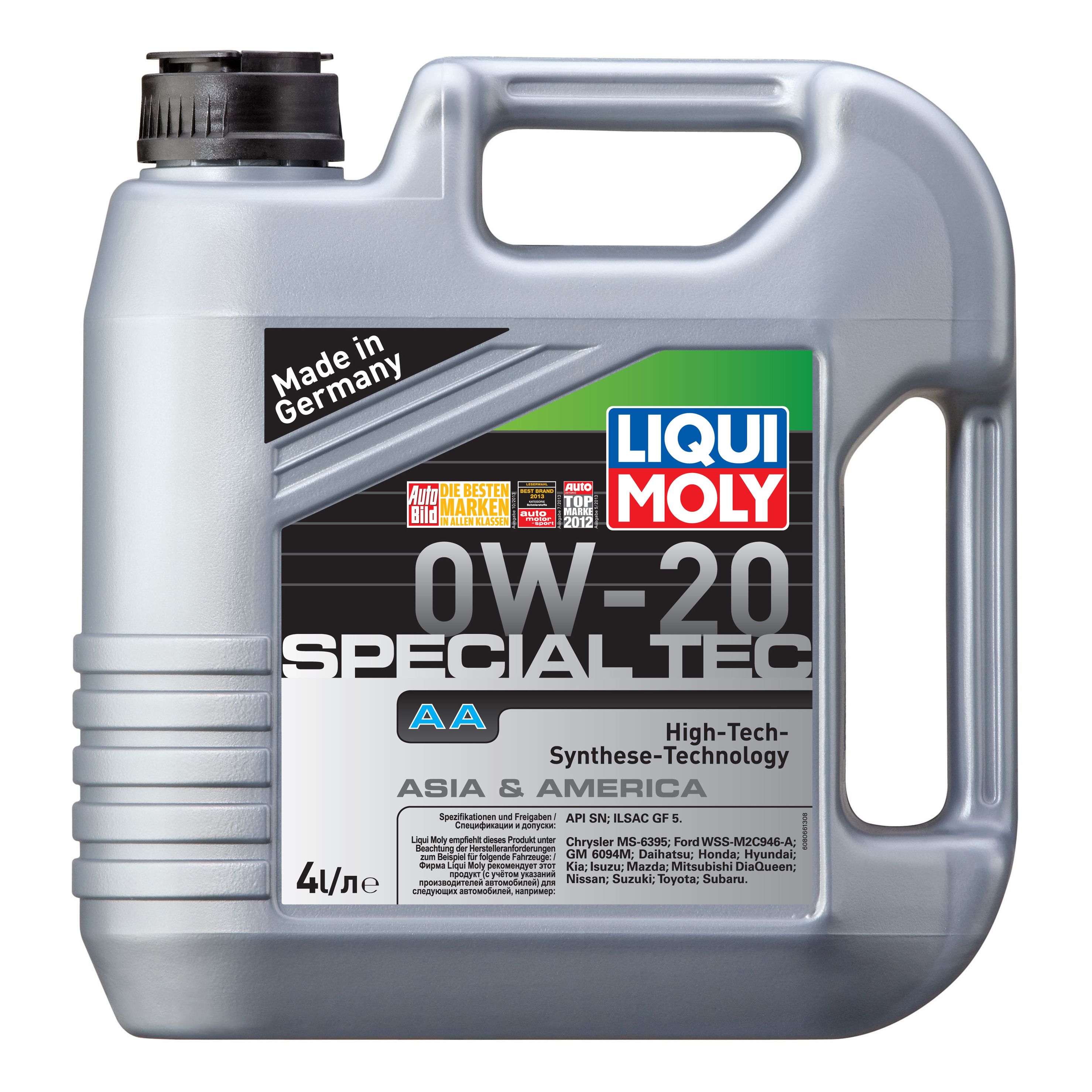 

Моторное масло LIQUI MOLY синтетическое 0W20 special tec aa 4л