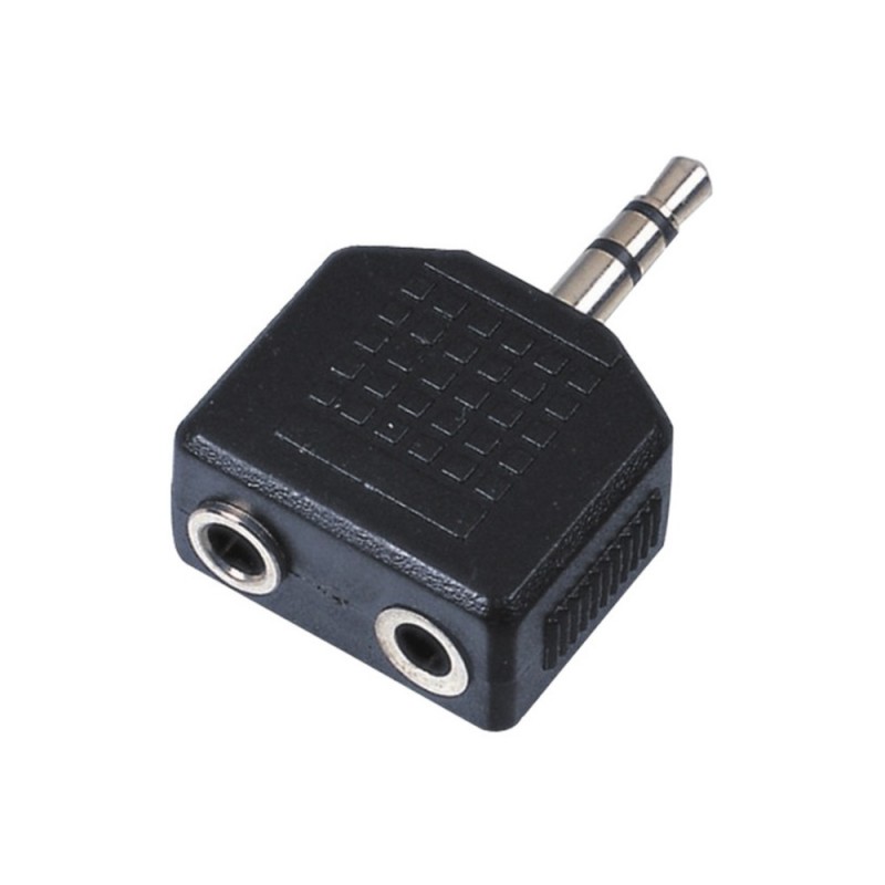 

100 штук, Переходник штекер jack 3.5 в 2 гнезда jack 3.5 (стерео)