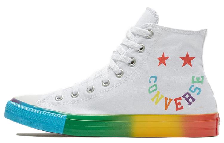 

Кеды унисекс Converse All Star Hi Smiley Multi белые 40 EU, Белый, All Star Hi Smiley Multi