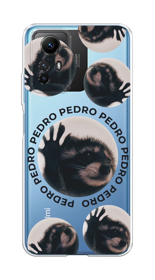 

Чехол на Xiaomi Redmi Note 12S "Pedro енот", Черный;бежевый;прозрачный, 318950-1