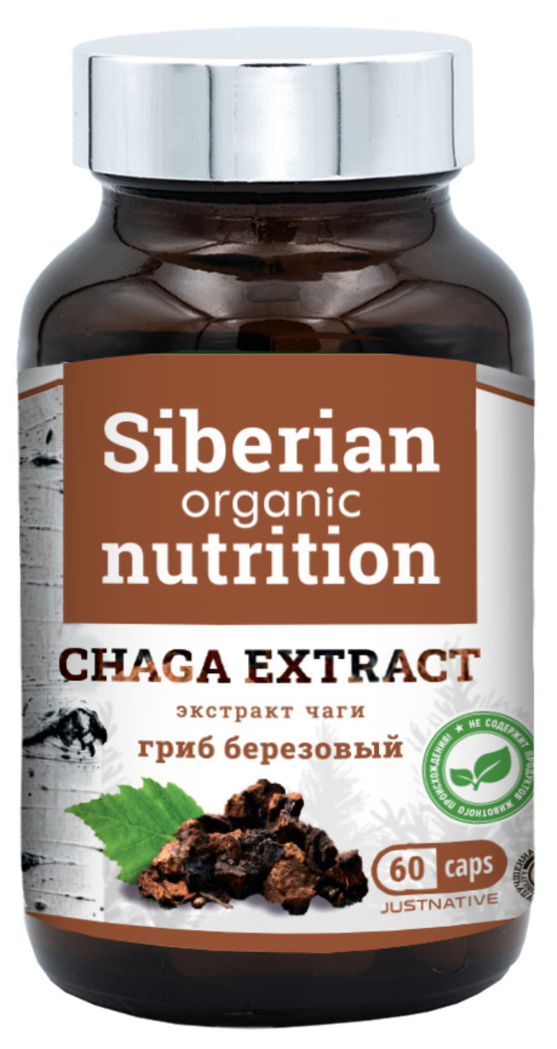 фото Экстракт чаги березовой siberian organic nutrition капсулы 60 шт.