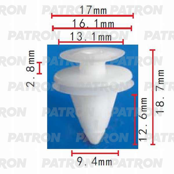 

Клипса Автомобильная PATRON P370108