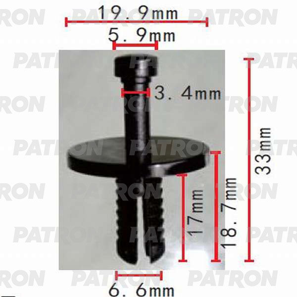 

Клипса Автомобильная PATRON P370211