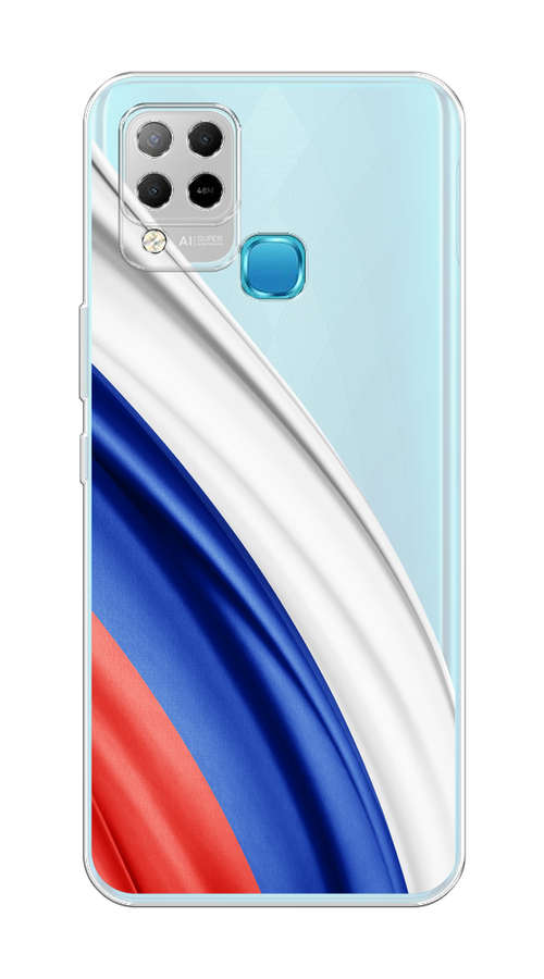 

Чехол на Infinix HOT 10S/Hot 11 G37 "Флаг России уголок", Белый;синий;красный;прозрачный, 3102150-1