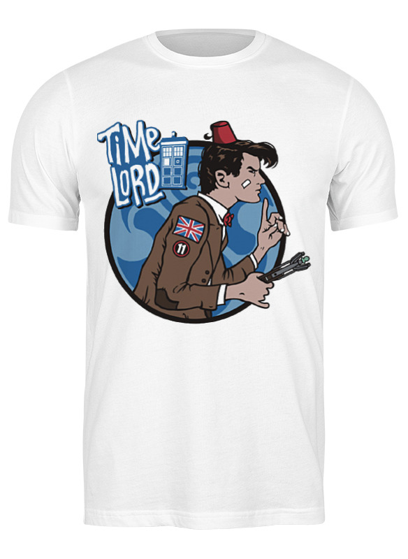 

Футболка мужская Printio Доктор кто. time lord белая M, Белый, Доктор кто. time lord