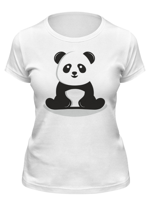 

Футболка женская Printio panda белая S, Белый, panda