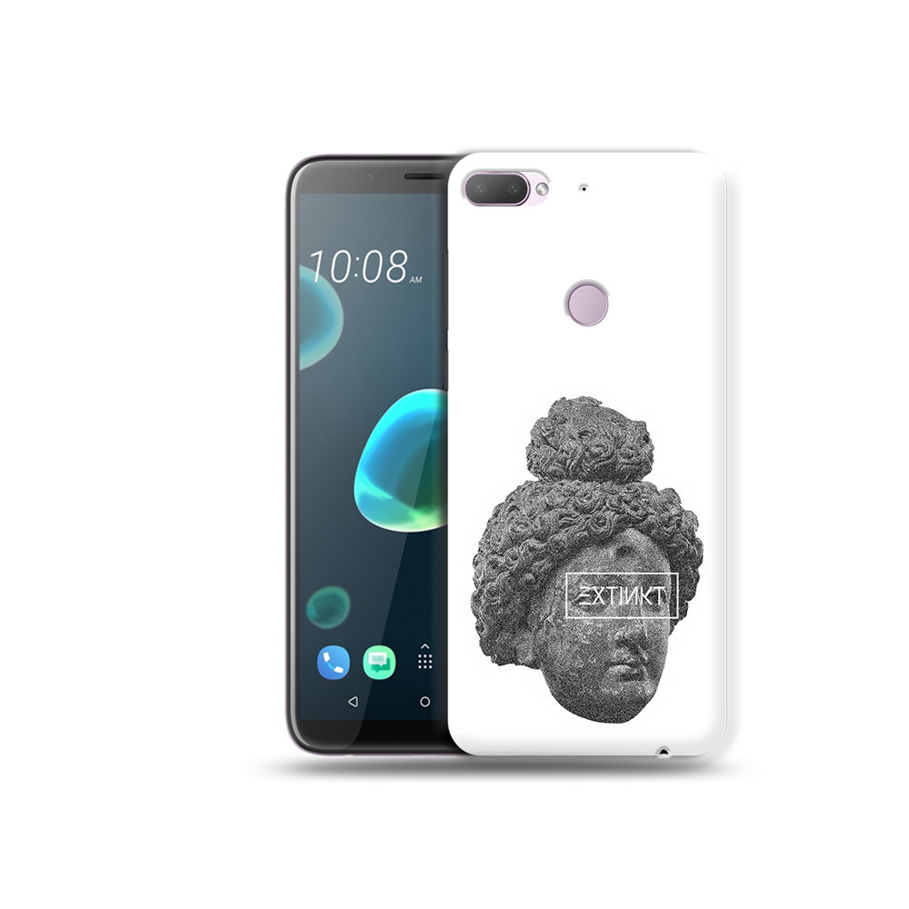 

Чехол MyPads Tocco для HTC Desire 12 Plus каменное лицо девушки, Прозрачный, Tocco
