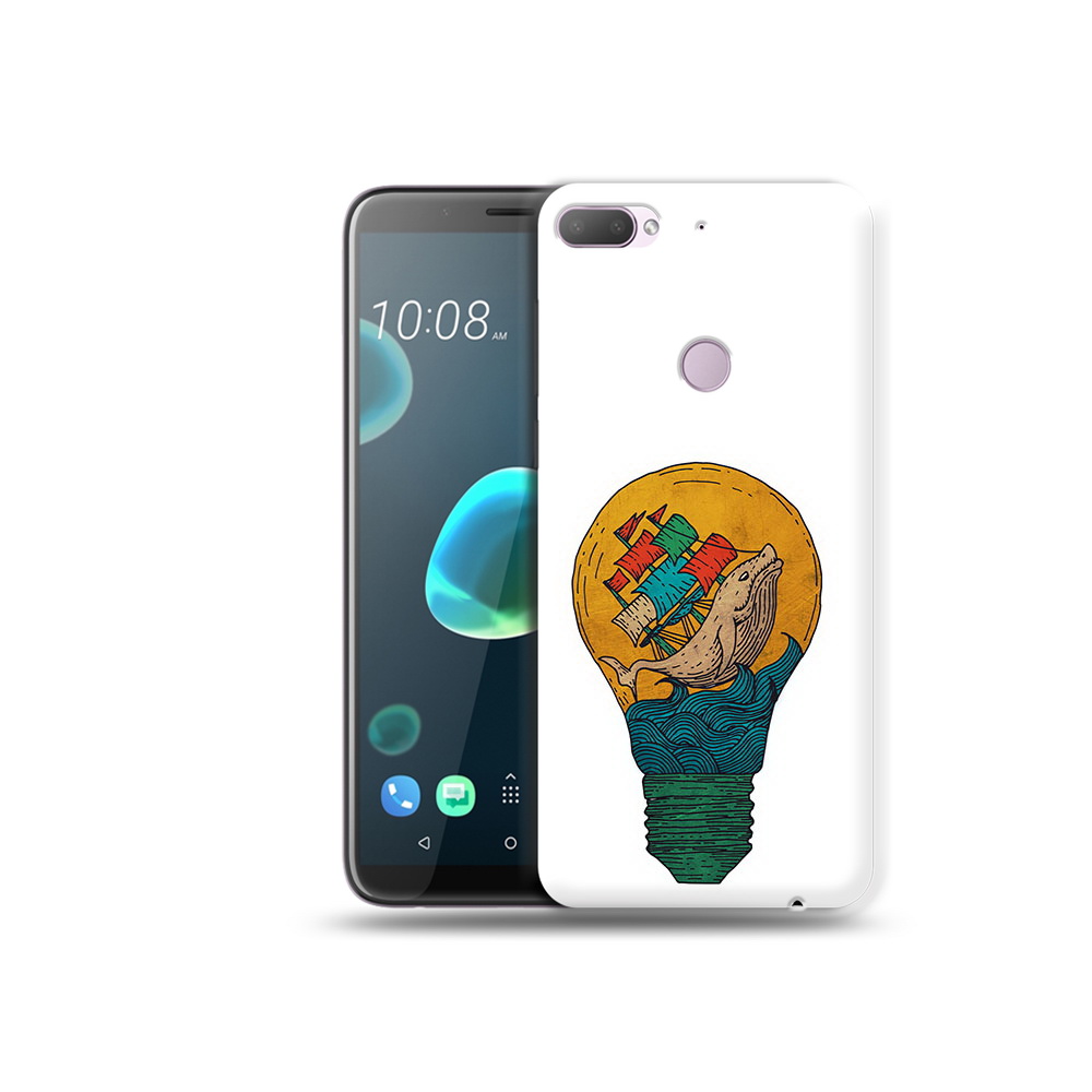 

Чехол MyPads Tocco для HTC Desire 12 Plus кит в лампочке с парусами, Прозрачный, Tocco