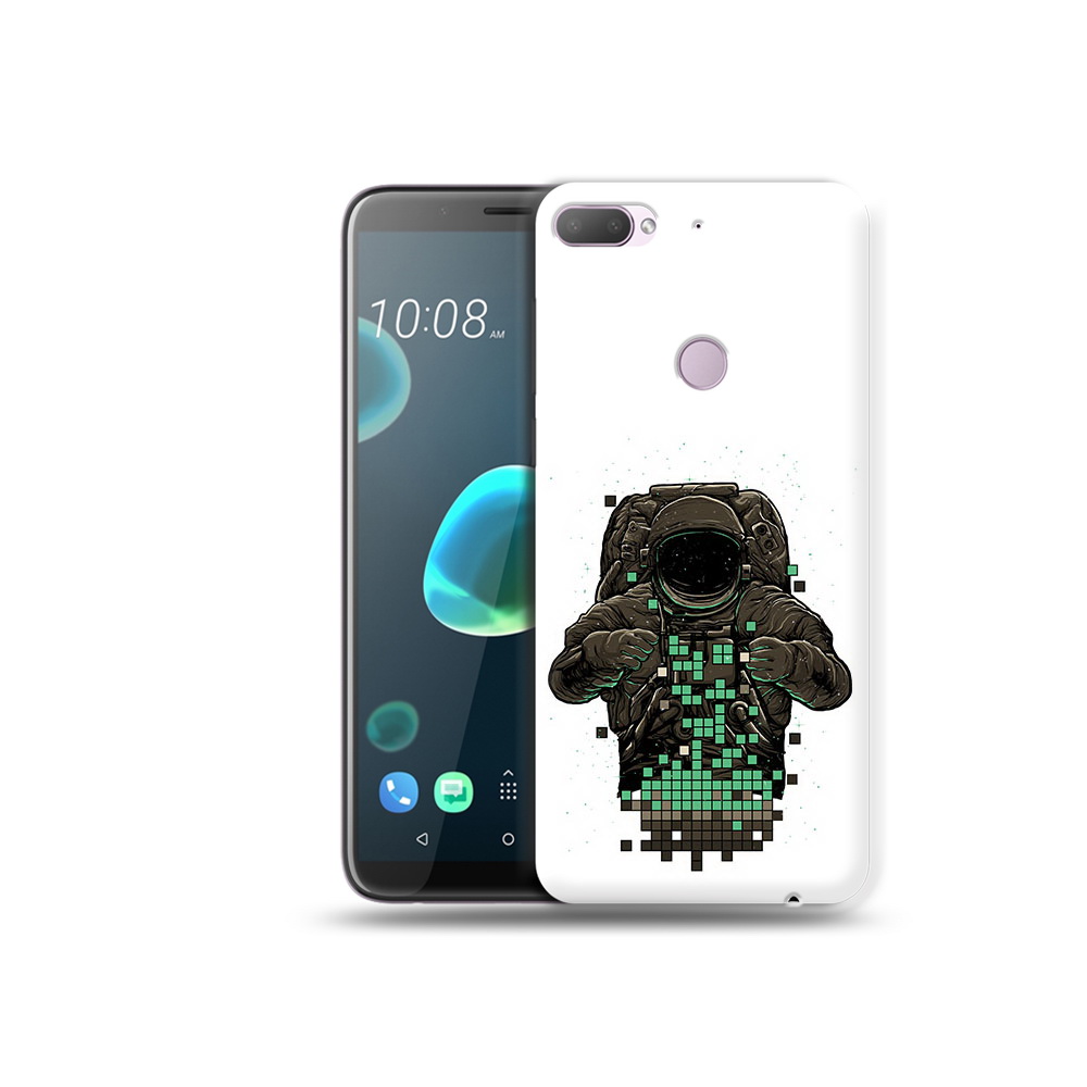 

Чехол MyPads Tocco для HTC Desire 12 Plus космонавт с пикселями, Прозрачный, Tocco