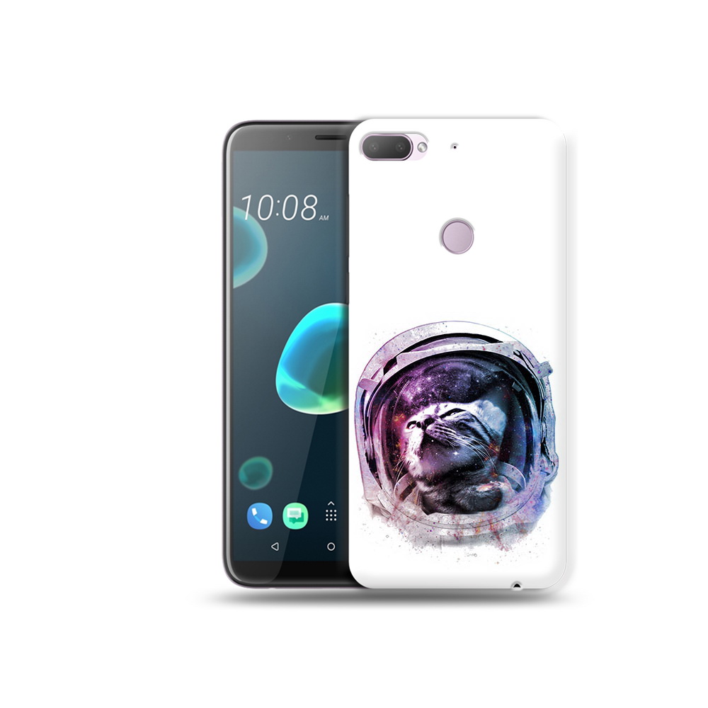 

Чехол MyPads Tocco для HTC Desire 12 Plus кот в шлеме, Прозрачный, Tocco