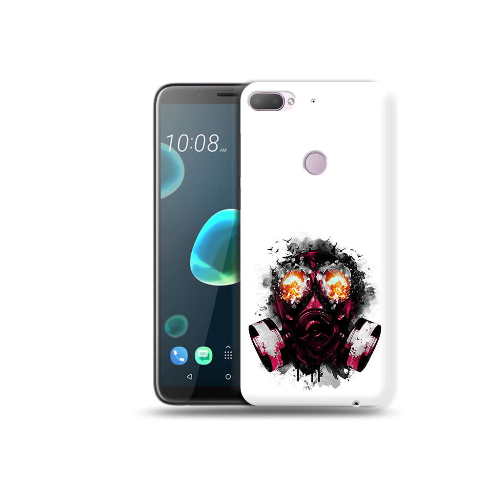 

Чехол MyPads Tocco для HTC Desire 12 Plus красный противогаз, Прозрачный, Tocco