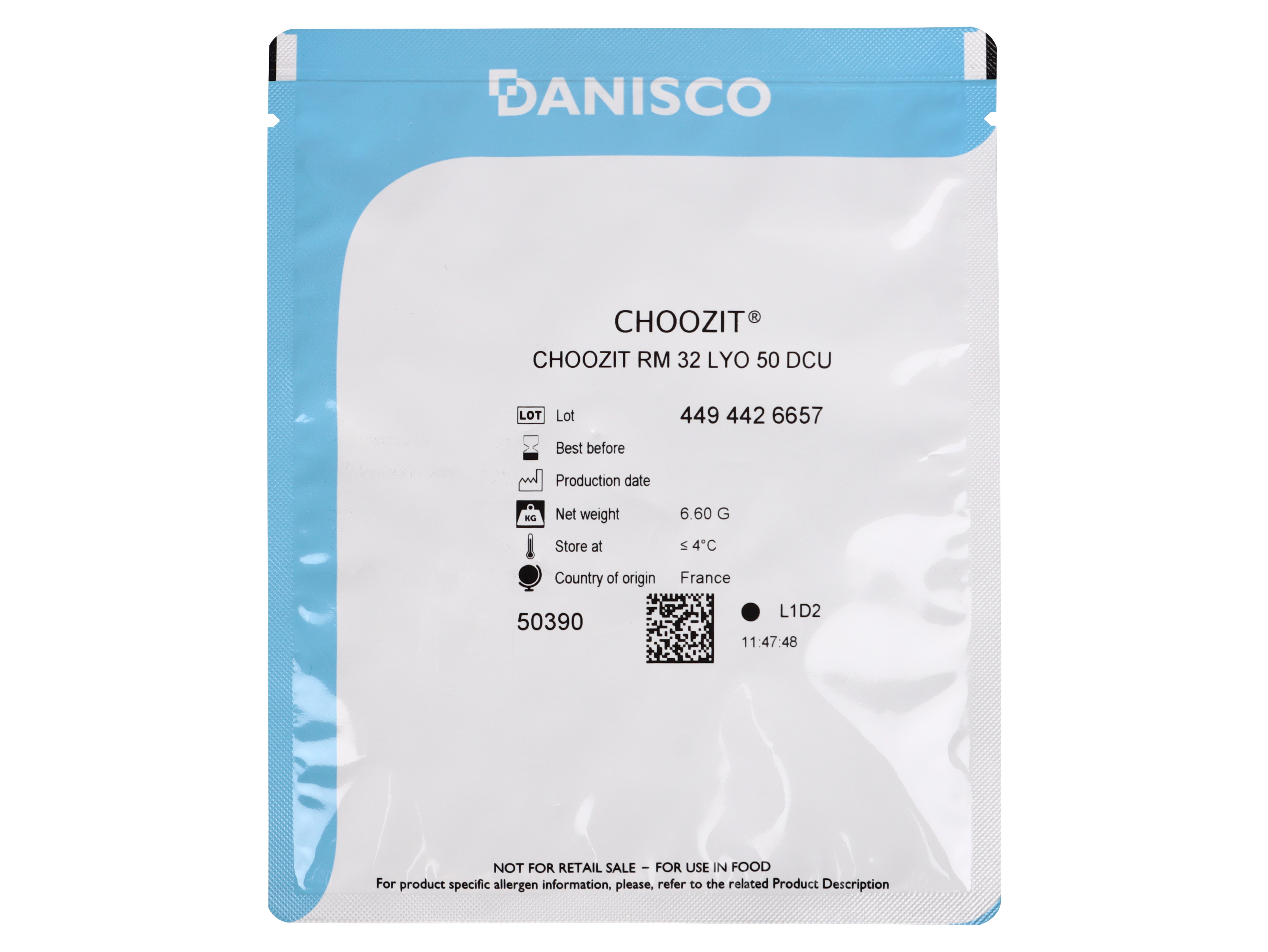 

Закваска для сыра Danisсo CHOOZIT RM 32 LYO 50 DCU на 650-1300 л, CHOOZIT RM 32 LYO 50 DCU (на 650-1300 л, Danisсo)