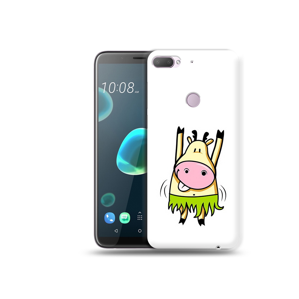 

Чехол MyPads Tocco для HTC Desire 12 Plus Веселая корова, Прозрачный, Tocco