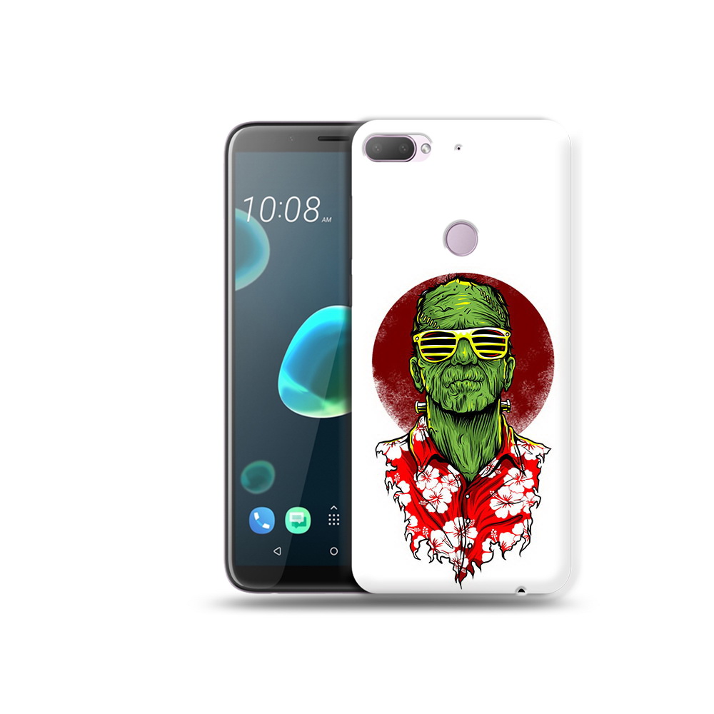 

Чехол MyPads Tocco для HTC Desire 12 Plus крутой зеленый мужчина в очках, Прозрачный, Tocco