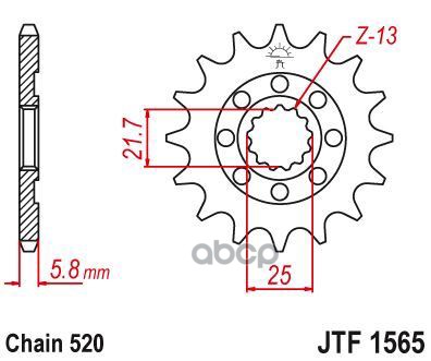 

Звезда Мотоциклетная Jt Jtf1565.13sc Самоочищающаяся JT Sprockets арт. JTF1565.13SC