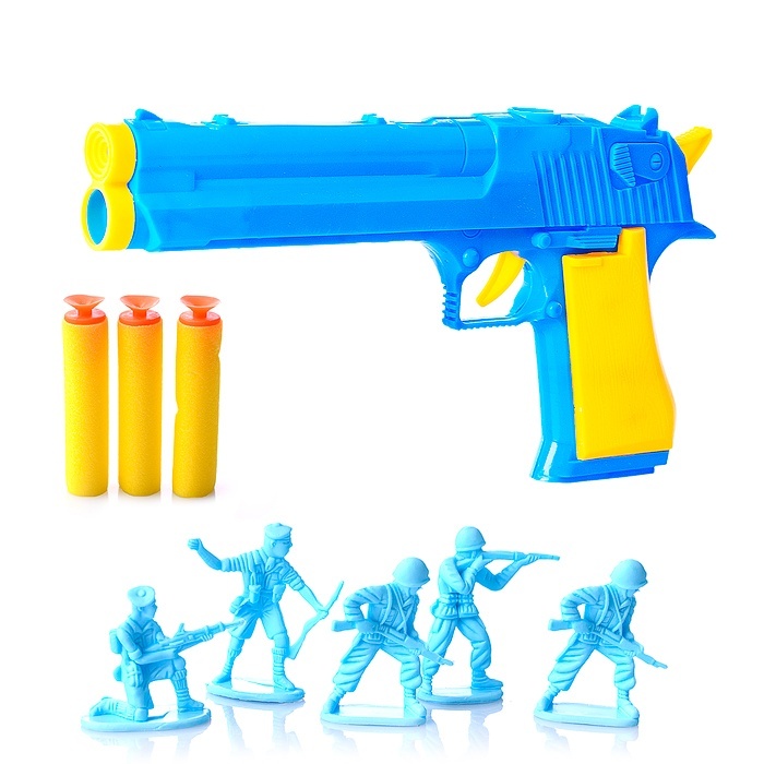 Игрушка Oubaoloon с мягкими полимерными пулями и солдатиками, в пакете
