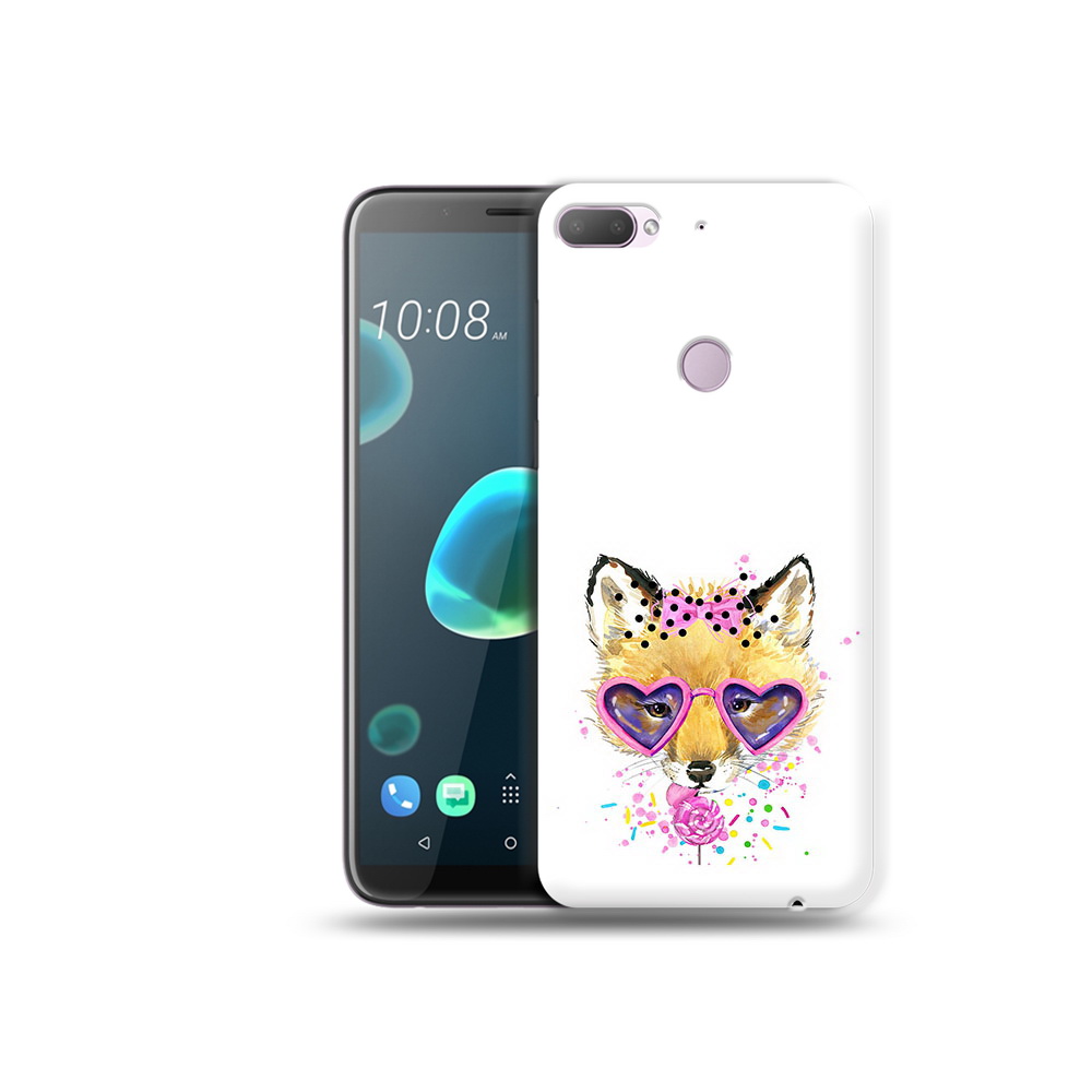 

Чехол MyPads Tocco для HTC Desire 12 Plus лисенок с бантиком, Прозрачный, Tocco