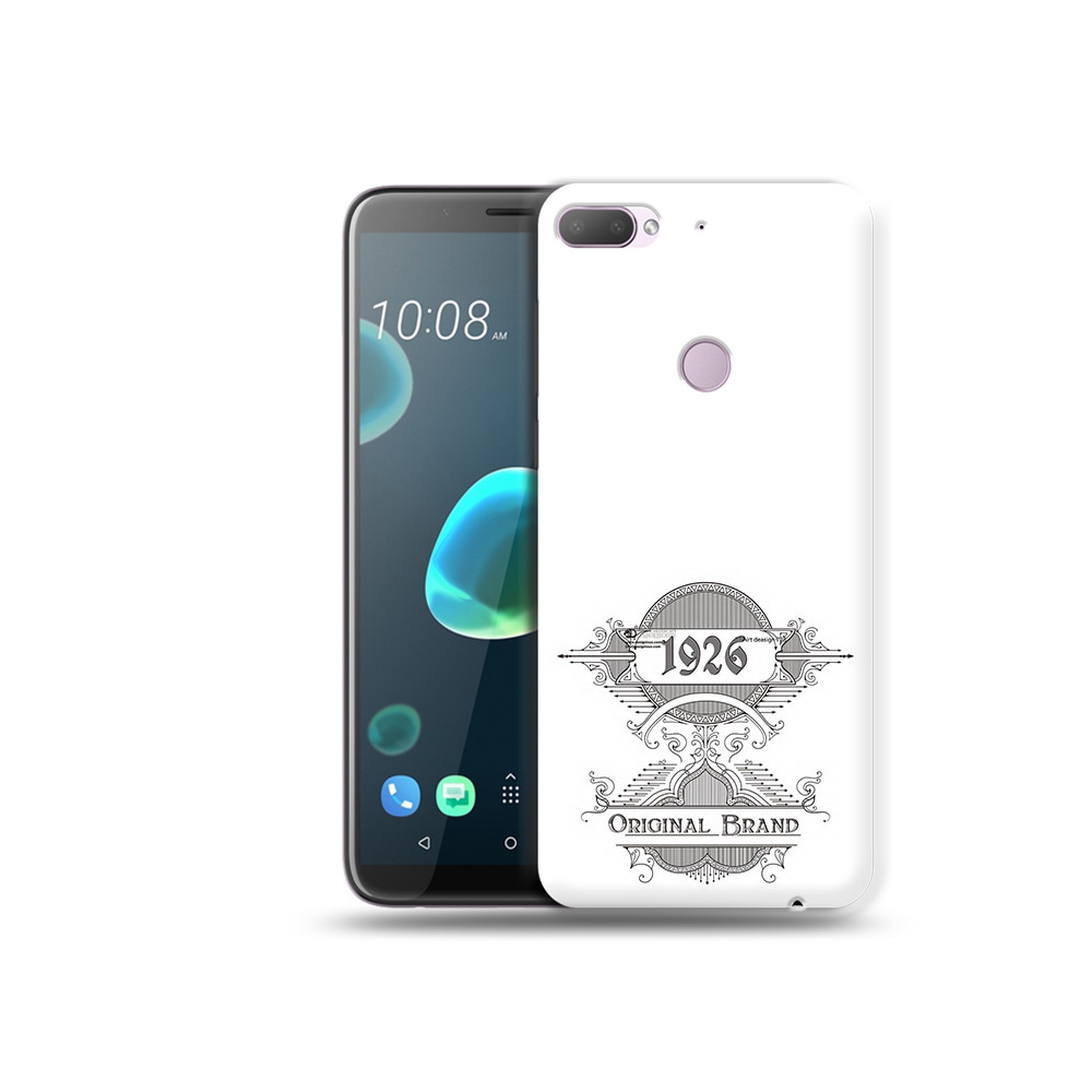 

Чехол MyPads Tocco для HTC Desire 12 Plus логотип черно белый, Прозрачный, Tocco