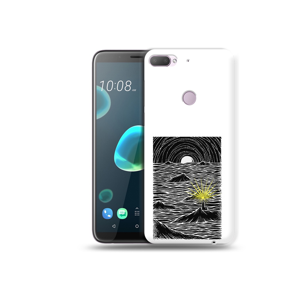 

Чехол MyPads Tocco для HTC Desire 12 Plus маяк в черно белом море, Прозрачный, Tocco