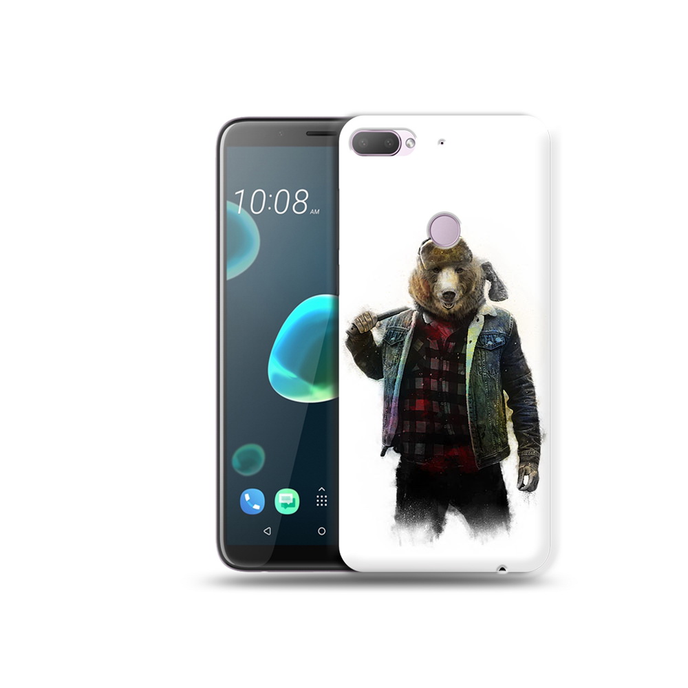 

Чехол MyPads Tocco для HTC Desire 12 Plus медведь с топором, Прозрачный, Tocco