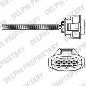 фото Es10791-12b1 лямбда-зонд l=557 mm opel agila/astra/combo/corsa/tigra 1.0i/1.4 03> delphi