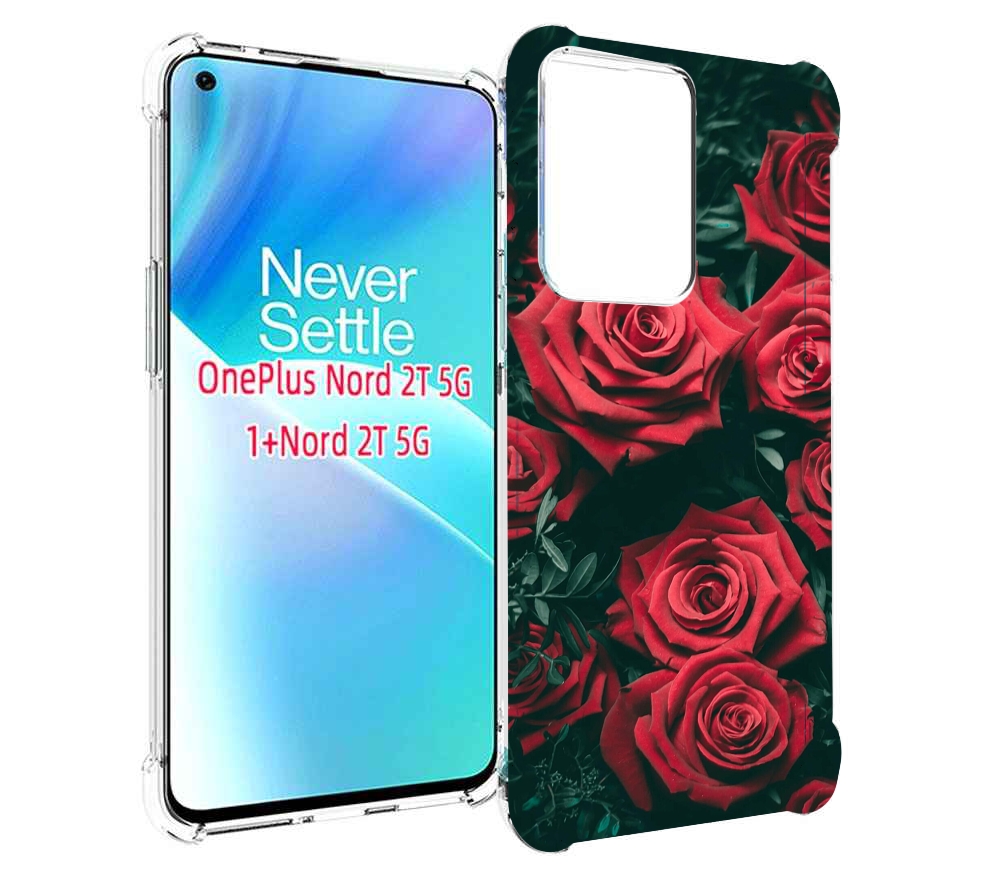 

Чехол MyPads красные-бархатные-розы для OnePlus Nord 2T, Прозрачный, Tocco