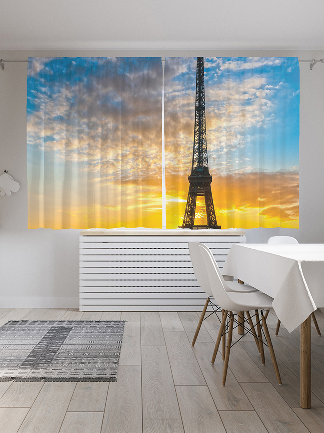 

Шторы с фотопечатью "Закат в Париже" из сатена, 290х180 см
