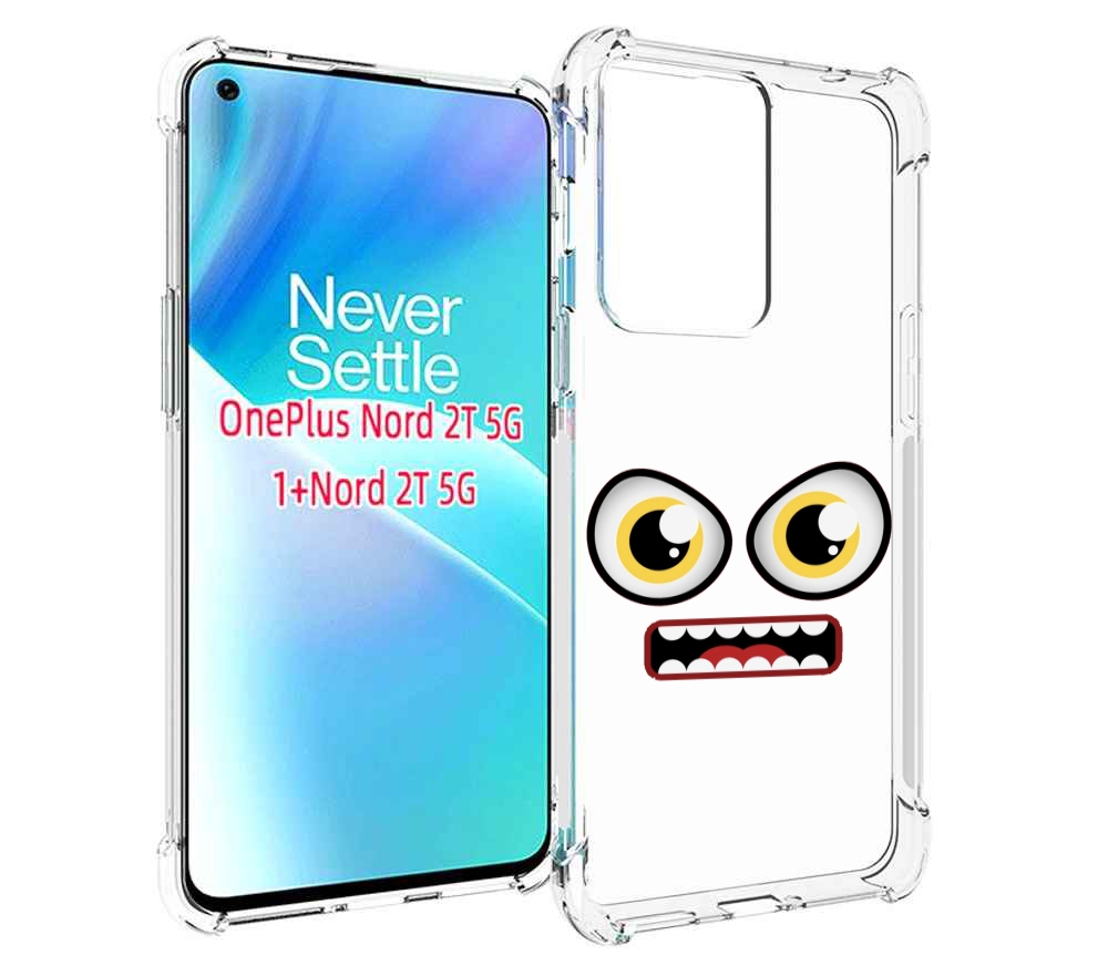 

Чехол MyPads красный злой смайлик для OnePlus Nord 2T, Прозрачный, Tocco
