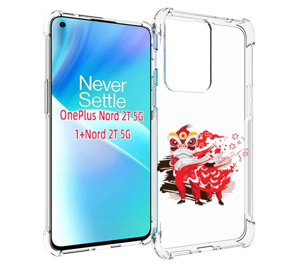 

Чехол MyPads красный-карнавал для OnePlus Nord 2T, Прозрачный, Tocco