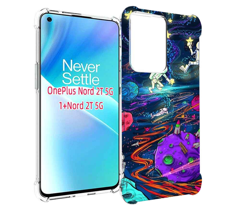 

Чехол MyPads красочный космос для OnePlus Nord 2T, Прозрачный, Tocco