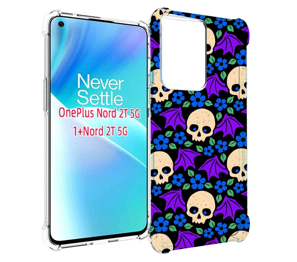 

Чехол MyPads крылатые черепа для OnePlus Nord 2T, Прозрачный, Tocco