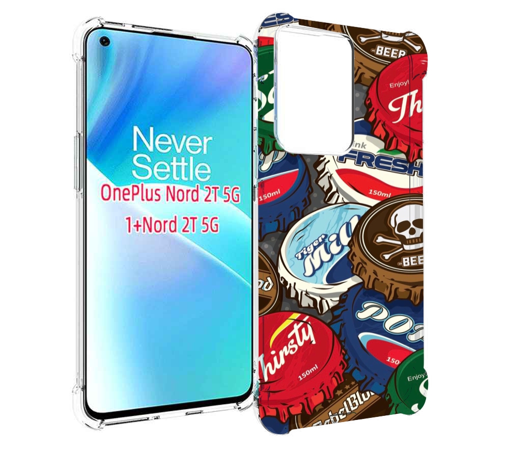 

Чехол MyPads крышки от баночек для OnePlus Nord 2T, Прозрачный, Tocco