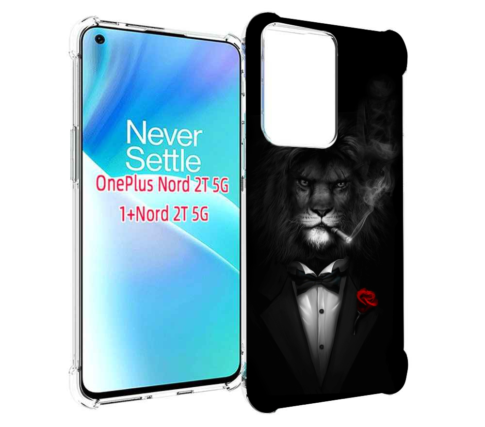 

Чехол MyPads лев-в-темноте-с-сигаретой мужской для OnePlus Nord 2T, Прозрачный, Tocco